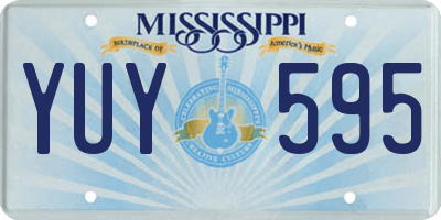 MS license plate YUY595