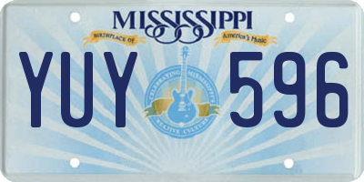 MS license plate YUY596
