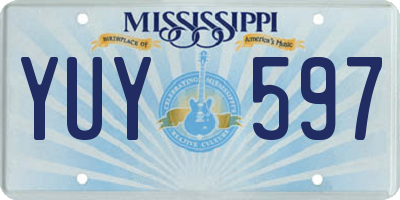 MS license plate YUY597