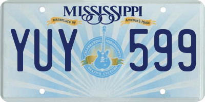 MS license plate YUY599