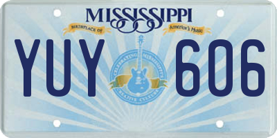 MS license plate YUY606