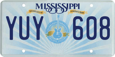 MS license plate YUY608