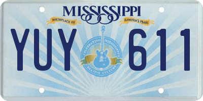 MS license plate YUY611