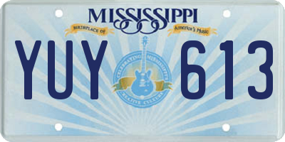MS license plate YUY613