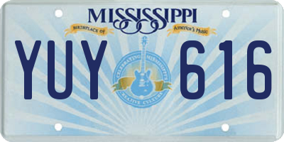 MS license plate YUY616