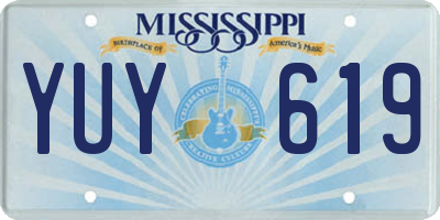 MS license plate YUY619