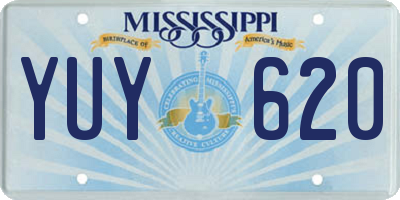 MS license plate YUY620