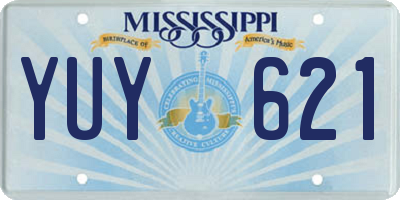 MS license plate YUY621