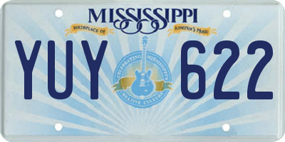 MS license plate YUY622
