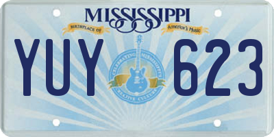 MS license plate YUY623