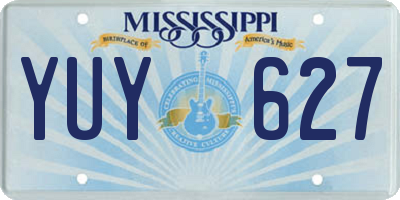 MS license plate YUY627