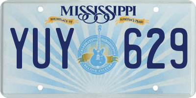 MS license plate YUY629
