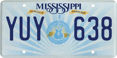 MS license plate YUY638