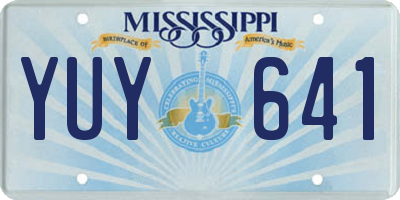 MS license plate YUY641