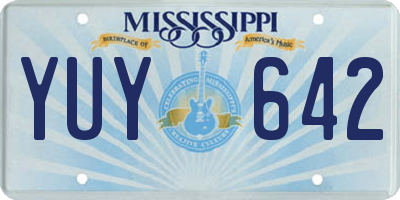 MS license plate YUY642