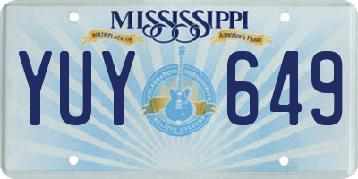 MS license plate YUY649