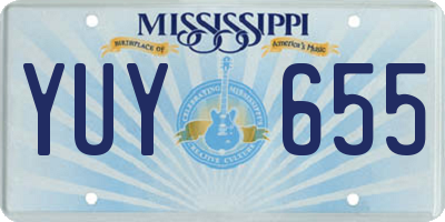 MS license plate YUY655