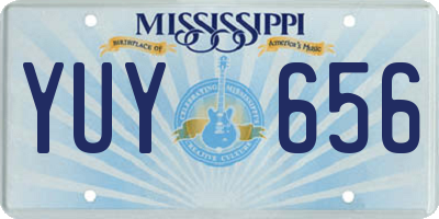 MS license plate YUY656