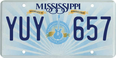 MS license plate YUY657