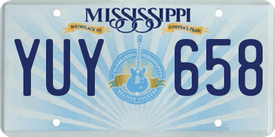 MS license plate YUY658