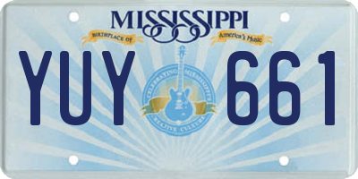 MS license plate YUY661