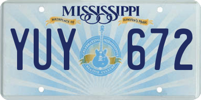 MS license plate YUY672