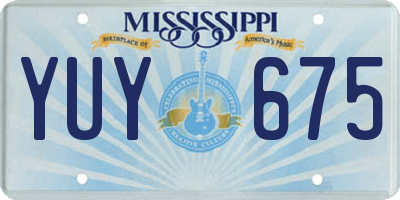 MS license plate YUY675