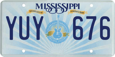 MS license plate YUY676