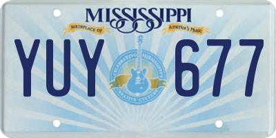 MS license plate YUY677