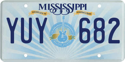 MS license plate YUY682