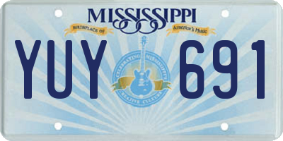 MS license plate YUY691
