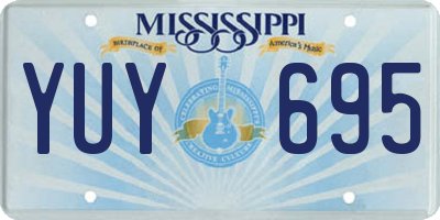 MS license plate YUY695