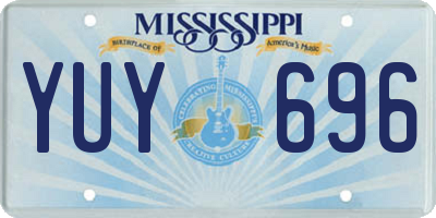 MS license plate YUY696