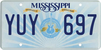 MS license plate YUY697