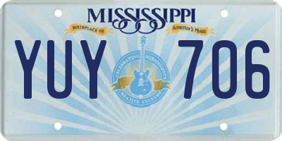 MS license plate YUY706