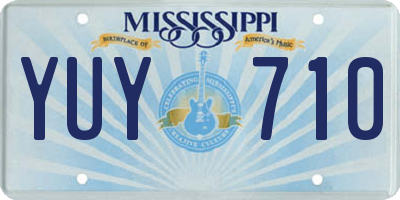 MS license plate YUY710