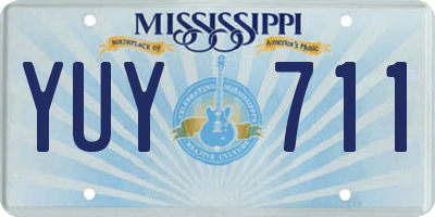 MS license plate YUY711
