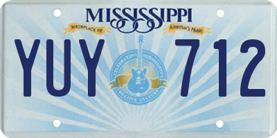 MS license plate YUY712