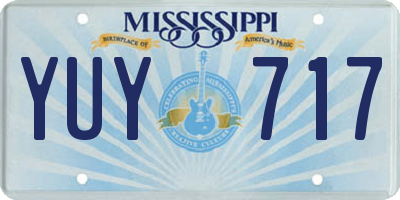 MS license plate YUY717
