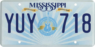 MS license plate YUY718