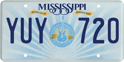 MS license plate YUY720