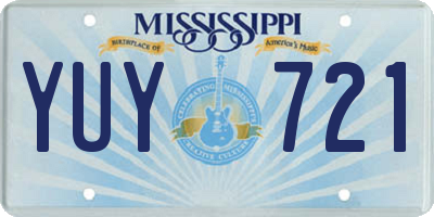 MS license plate YUY721