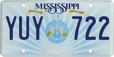 MS license plate YUY722