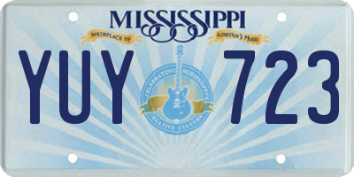 MS license plate YUY723