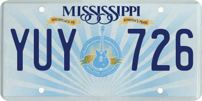 MS license plate YUY726