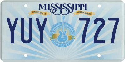 MS license plate YUY727
