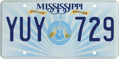 MS license plate YUY729