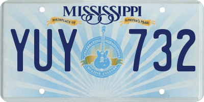 MS license plate YUY732