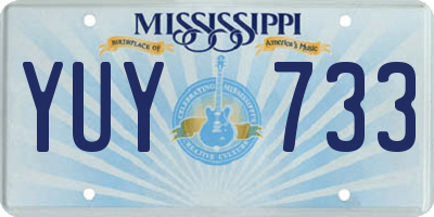 MS license plate YUY733