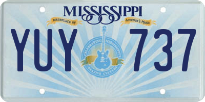 MS license plate YUY737